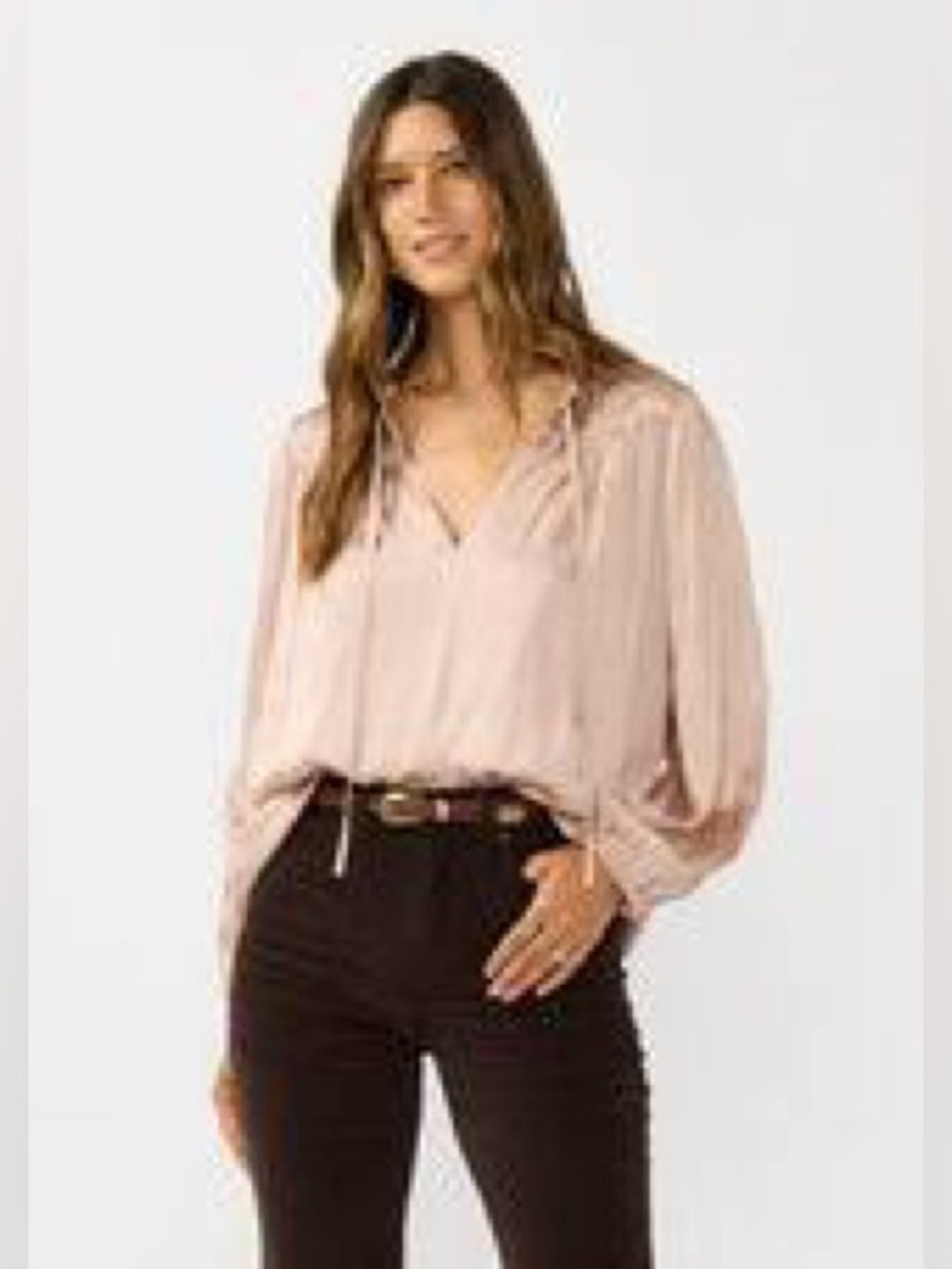 MAISON D’AMÉLIE Paris satin pink blouse!
